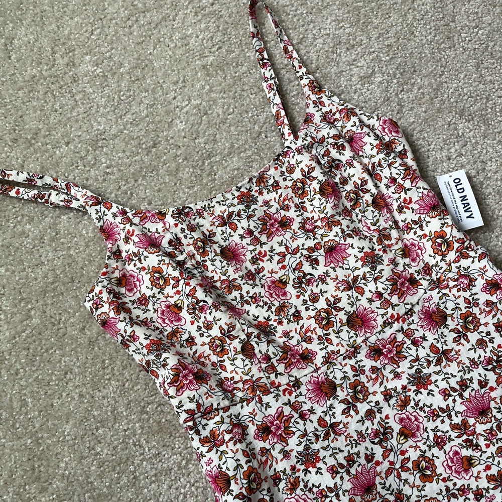 Old Navy Women’s Floral Pink and White Mini Dress Size Small NWT - Picture 4 of 8